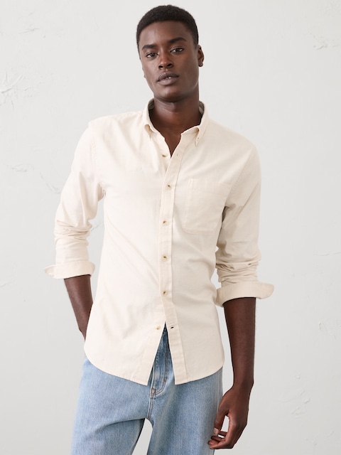 Slim-Fit Lightweight Flannel Shirt