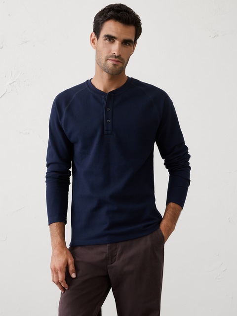 HENLEY EN TRICOT GAUFRÉ