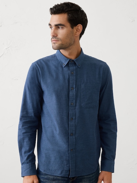Slim-Fit Lightweight Flannel Shirt