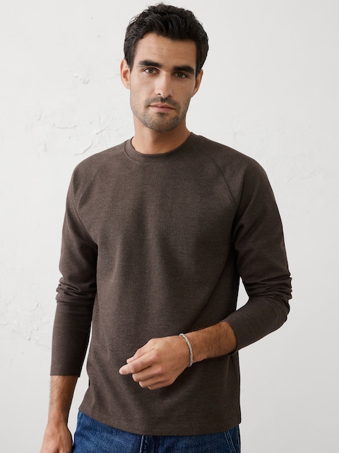 CHEMISE RAS DU COU EN TISSU GAUFRÉ