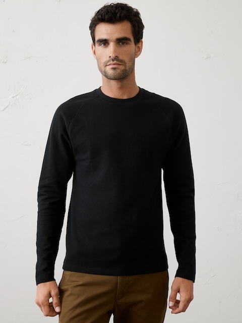 CHEMISE RAS DU COU EN TISSU GAUFRÉ