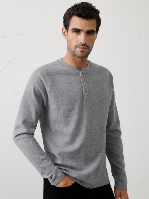 HENLEY EN TRICOT GAUFRÉ