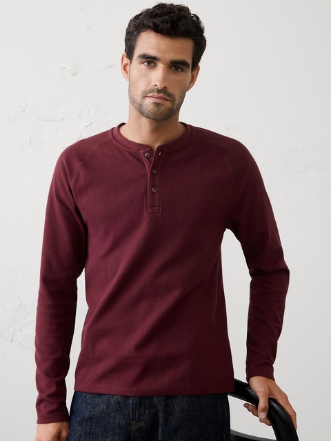 HENLEY EN TRICOT GAUFRÉ