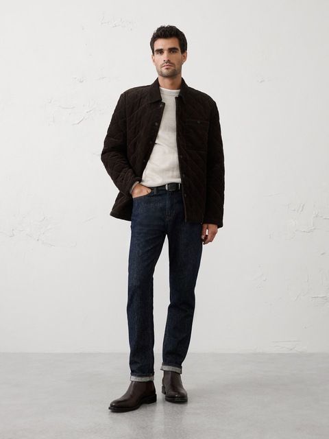 Corduroy Quilted Shirt Jacket