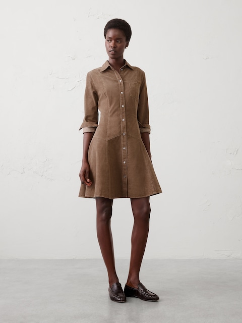 Corduroy Above-Knee Dress