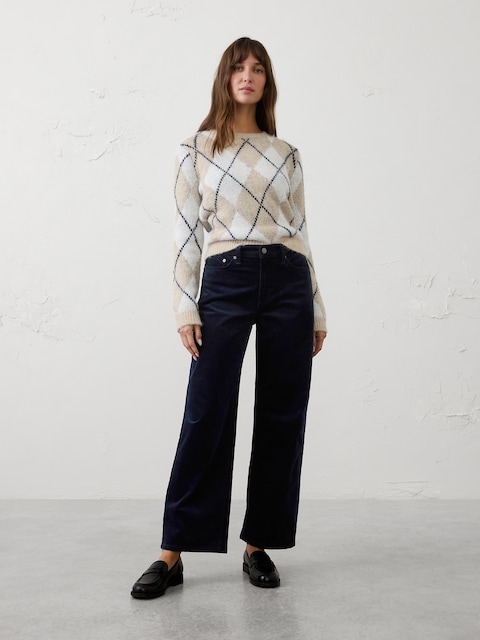 Straight-Leg High-Rise Corduroy Pant