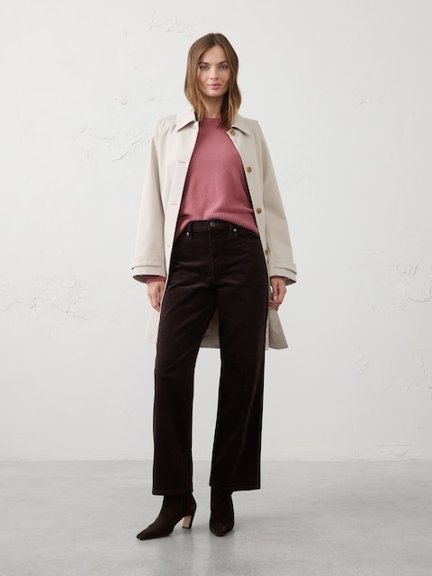 Straight-Leg High-Rise Corduroy Pant