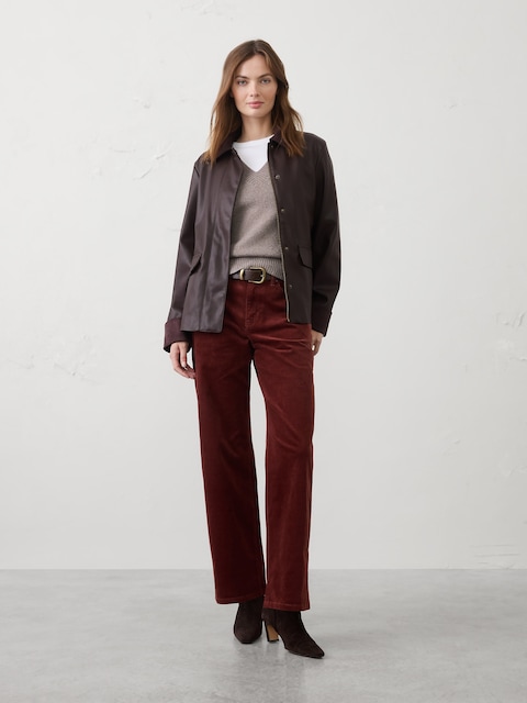 Straight-Leg High-Rise Corduroy Pant