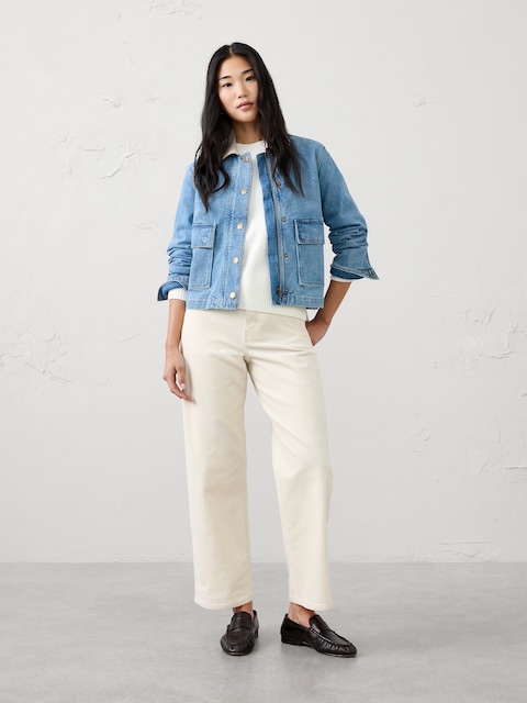 Straight-Leg High-Rise Corduroy Pant