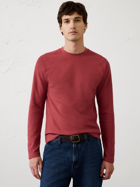 CHEMISE RAS DU COU EN TISSU GAUFRÉ