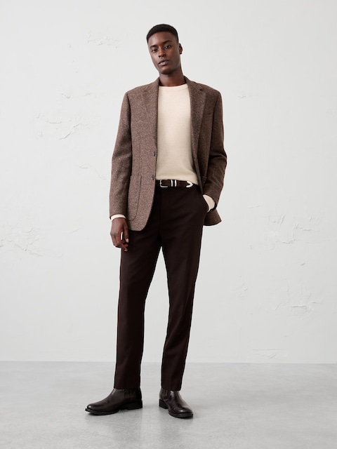 Polyester-Wool Blend Textured Jacket