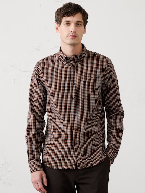 Slim-Fit Lightweight Flannel Shirt