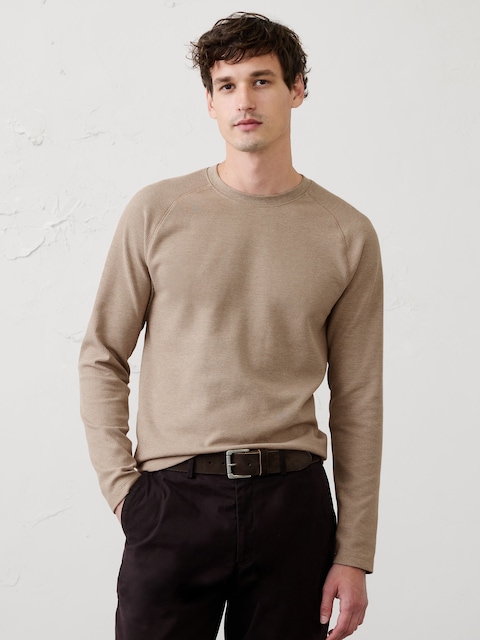 CHEMISE RAS DU COU EN TISSU GAUFRÉ