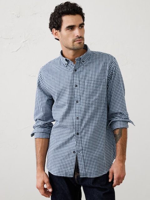 Slim-Fit Lightweight Flannel Shirt